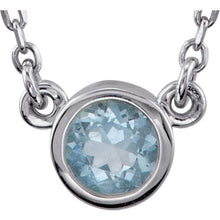 Load image into Gallery viewer, Aquamarine with sterling silver necklace - Giliarto