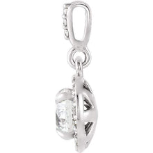 Load image into Gallery viewer, 0.35 CTW Silver Diamond Halo-Style Pendant - Giliarto