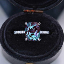 Load image into Gallery viewer, 2.5 Carat Cushion Cut Vintage style Halo Alexandrite White Gold Engagement Ring