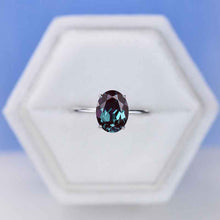 Load image into Gallery viewer, 2 Carat Alexandrite 14K White Gold Engagement Promissory Ring