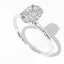 Load image into Gallery viewer, 2 Carat Moissanite 14K White Gold Engagement Promissory Ring