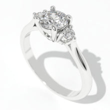 Load image into Gallery viewer, 1 Carat Three Stone Giliarto Moissanite White Gold Engagement  Ring