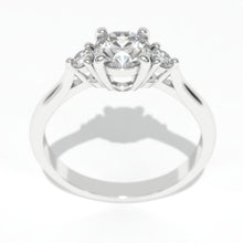 Load image into Gallery viewer, 1 Carat Three Stone Giliarto Moissanite White Gold Engagement  Ring