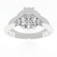 Load image into Gallery viewer, 1 Carat Three Stone Giliarto Moissanite White Gold Engagement  Ring