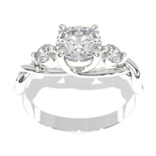 Load image into Gallery viewer, 1.5 Carat Three Stone Giliarto Moissanite Engagement Ring