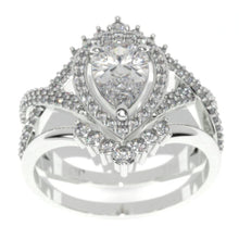 Load image into Gallery viewer, Pear Moissanite Halo Twisted Engagement Ring