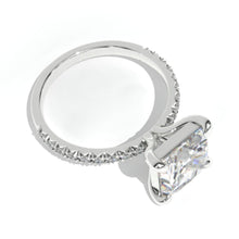 Load image into Gallery viewer, 3.2 Carat Giliarto Moissanite Princess Cut Engagement Gold Ring.