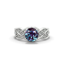 Load image into Gallery viewer, 2.0 Carat Alexandrite Lattice Engagement Ring