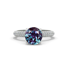 Load image into Gallery viewer, 2 Carat Alexandrite White Gold Engagement Ring