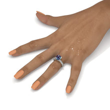 Load image into Gallery viewer, 2 Carat Alexandrite White Gold Giliarto Engagement Ring