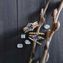 Load image into Gallery viewer, 14K Gold Forever One Round 1/3 CTW Alexandrite Engagement Ring