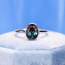 Load image into Gallery viewer, 3 Carat Oval Alexandrite Set Engagement Ring