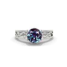 Load image into Gallery viewer, Ascella 2.6 Carat Alexandrite White Gold Engagement Ring