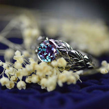 Load image into Gallery viewer, 2 Carat Alexandrite Floral Leaf Engagement Ring