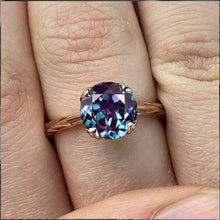 Load image into Gallery viewer, 2 Carat Alexandrite 14K White Gold Engagement Ring