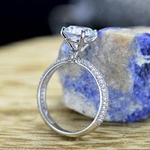 Load image into Gallery viewer, ''Carmen'' 2 Carat Gray Grey Moissanite 14K Gold  Engagement Ring