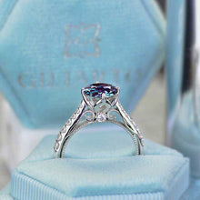 Load image into Gallery viewer, Alexandrite Engagement White Gold Ring Classic Customized Design Your Own Ring