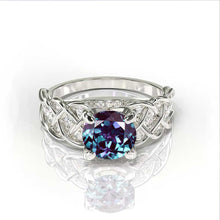 Load image into Gallery viewer, 2.0 Carat Alexandrite Engagement White Gold Ring