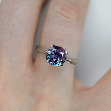 Load image into Gallery viewer, 2 Carat Alexandrite 14K Rose Gold Engagement Ring