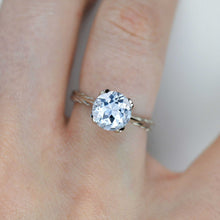 Load image into Gallery viewer, 2 Carat Genuine Natural Aquamarine Engagement Ring