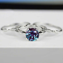 Load image into Gallery viewer, Giliarto Alexandrite Engagement Eternity Rings Eternity Set