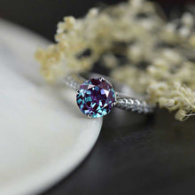 Load image into Gallery viewer, 2 Carat Alexandrite Engagement 14K White Gold Ring Classic Customized Design Your Own Ring