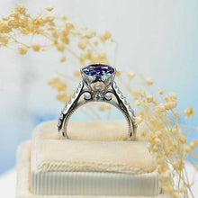 Load image into Gallery viewer, 2 Carat Alexandrite 14K White Gold Ring Classic Customized Design Your Own Ring