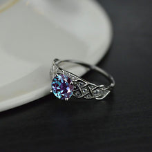 Load image into Gallery viewer, Alexandrite Lattice Gold Engagement Ring