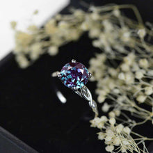 Load image into Gallery viewer, Giliarto 3 Carat Alexandrite Stone 14K White Gold Ring