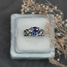 Load image into Gallery viewer, 2Ct Alexandrite Celtic Lattice Engagement White Gold Ring