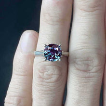 Load image into Gallery viewer, 2.6 Carat Fancy Color Blue Alexandrite Ring