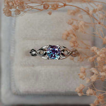 Load image into Gallery viewer, 1.0 Carat Alexandrite Lattice White Gold Engagement Ring
