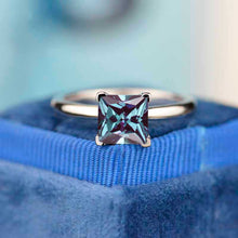 Load image into Gallery viewer, 2 Carat Princess Cut Alexandrite White Gold Giliarto Engagement Ring