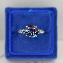 Load image into Gallery viewer, Giliarto 3 Carat Alexandrite Stone 14K White Promissory Gold Ring