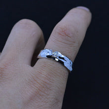 Load image into Gallery viewer, "Liquid Metal" Diamond Men's  14K White Gold  Ring.