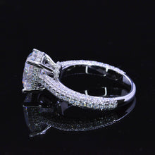 Load image into Gallery viewer, Luxury 3 Carat Oval Moissanite Hidden Halo Gold Engagement Ring