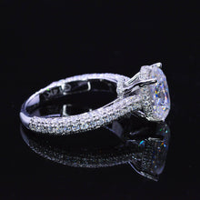 Load image into Gallery viewer, Luxury 3 Carat Oval Moissanite Hidden Halo Gold Engagement Ring