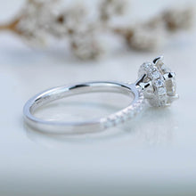 Load image into Gallery viewer, 14K White Gold 2 Carat Round Moissanite Six Prong Hidden Engagement Ring