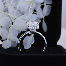 Load image into Gallery viewer, 4 Carat Giliarto Radiant Cut Moissanite Double Hidden Halo Engagement Ring