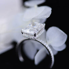 Load image into Gallery viewer, 4 Carat Giliarto Radiant Cut Moissanite Double Hidden Halo Engagement Ring