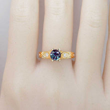 Load image into Gallery viewer, Celtic Alexandrite Center Stone Engagement 14K Rose Gold Ring Wedding Ring