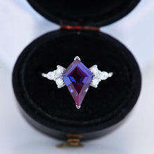 Load image into Gallery viewer, 3 Carat Kite Alexandrite Engagement Ring. 3CT Fancy Shape Alexandrite Ring