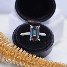 Load image into Gallery viewer, 4ct Emerald Cut Alexandrite Engagement Ring