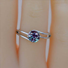 Load image into Gallery viewer, 1 Carat Giliarto Alexandrite White Gold Engagement Ring