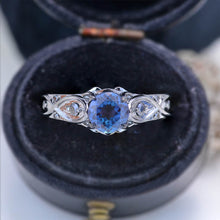 Load image into Gallery viewer, 14K Black Gold Alexandrite Celtic Engagement Ring