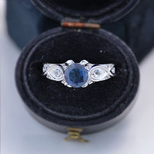 Load image into Gallery viewer, Celtic Alexandrite  Engagement Ring 14K White Gold