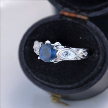 Load image into Gallery viewer, Celtic Alexandrite  Engagement Ring 14K White Gold