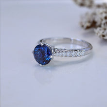 Load image into Gallery viewer, Alexandrite Engagement  White Gold Ring Classic Customized Design Your Own Ring