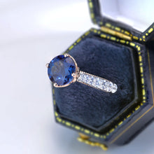 Load image into Gallery viewer, 2 Carat Alexandrite Engagement White Gold Ring