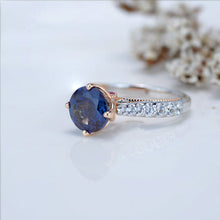 Load image into Gallery viewer, 2 Carat Alexandrite Engagement White Gold Ring